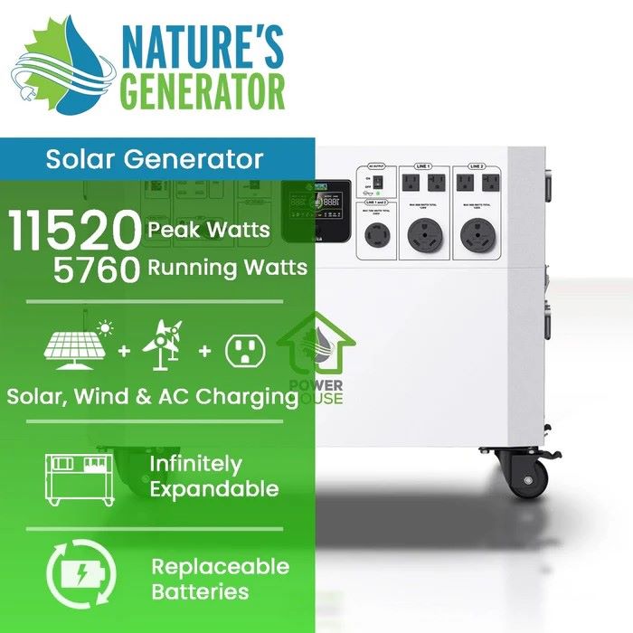 Nature's Generator Powerhouse Generator 7200 Watt Max